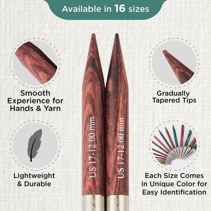 Knit Pro Dreamz Interchangeable Circular Needles 5" (13cm) | US Size 17 (12mm) - Image 3